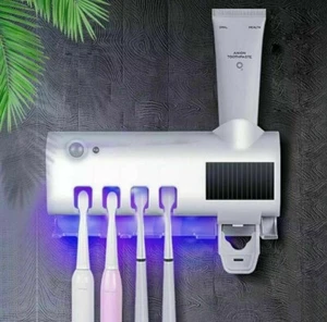 Porta Spazzolino Elettrico Portaspazzolino Dispenser per Dentifricio 4 Porta - Foto 1 di 11