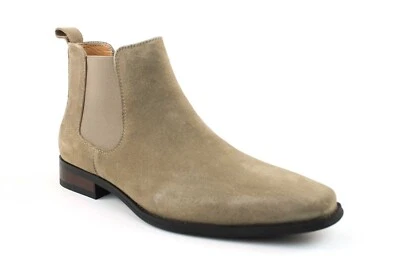 Botas Chelsea Para Hombre Cuero Genuino Real Gamuza Puntera Almendra Pull On Vestido Calidad Foto 1 de 4