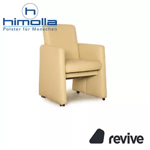 Himolla Leather Armchair Beige Manual Function - Picture 1 of 9