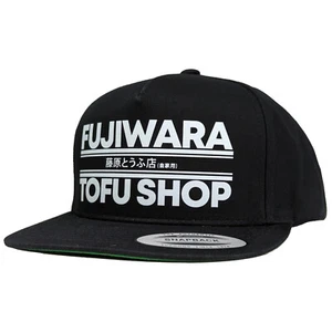 Fujiwara Tofu Shop Initial-D Anime Graphic Art Flat Bill Cap Snapback Hat - Picture 1 of 2