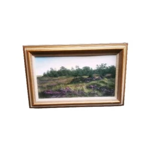 ÖLGEMÄLDE 70er JAHRE VON GEOFFREY LILLY, RETRO RAHMEN, BEI GREENWOOD GATE, ESCHENHOLZ - Bild 1 von 5