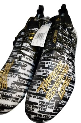 New Adidas Adizero 8.0 Football Cleats 3 Stripe Life Black EE4631 Men's Size 18  - Image 1 of 4