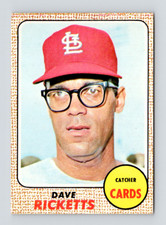 1968 Topps Card, #46 Dave Ricketts, St. Louis Cardinals