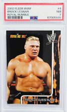 2002 Fleer WWE Royal Rumble #4 Brock Lesnar Rookie Card RC PSA 7 NM