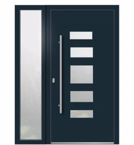 Welthaus Haustür WH75 RC2 Aluminium mit Kunststoff Tür LA533 + 1 Seitenteil - Bild 1 von 13