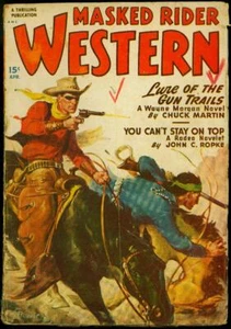 PULP: The Masked Rider Western Pulp April 1948- Chuck Martin- John Ropke VG - Picture 1 of 1