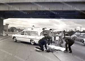 Vintage Ambulance Auto Accident 1960s Original 120mm Photo Negative - Picture 1 of 2