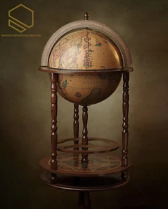 Zoffoli Giunone Classic Floor Bar Globe – Timeless Drinks Cabinet - Picture 1 of 9