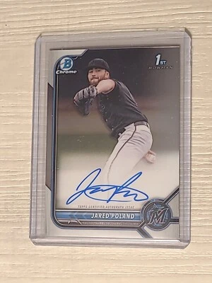  2022 Bowman Chrome Draft Jared Poland Prospect Autograph Auto #CPA-JPD  - Image 1 of 2