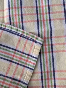 Vintage FIESTA Summer Napkins Colorful Plaid Set of 8 Square India Cotton VGC - Picture 1 of 11