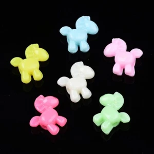 50 Pony Horse Bead Double Sided 16 x 16mm Mix Plastic Large Hole US Seller 1280 - Picture 1 of 3