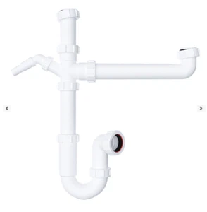 Kitchen Sink Waste Kit Double Sink for Double Bowled or 1 & a Half Bowl Trap Kit - Picture 1 of 3