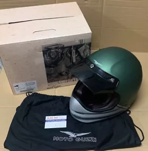 Casco Moto Guzzi Adventure Vintage Helmet - Verde Opaco - Taglia XS - Picture 1 of 12