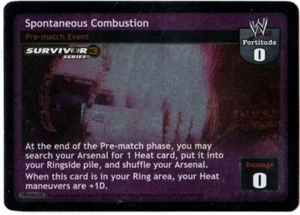 WWE: Spontaneous Combustion (SS3) Foil [Giocato] tipo di carta Pre-Match Raw Deal Wre - Foto 1 di 1
