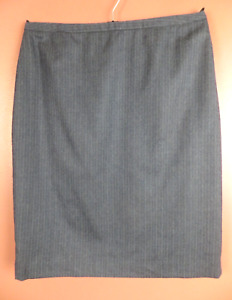 W/ Defect NWT 365 BROOKS BROTHERS Women Thin Flannel Wool Pencil Skirt Stripe 12