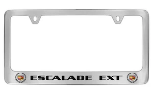 Cadillac Escalade EXT 1999 - 2008 Logo Chrome Plated Metal License Plate Frame - Picture 1 of 1