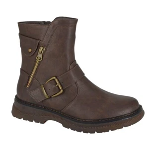 Cipriata Memory Foam Innenreißverschluss Biker-Stiefeletten Stil 320 Tilda Farbe braun - Bild 1 von 3