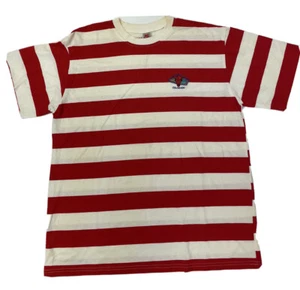 NOS Vtg 90's Nike Made in USA Red White Wide STRIPE Colorado STREETWEAR T-Shirt - Picture 1 of 4