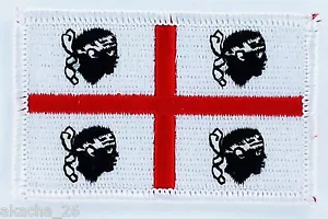 PATCH PATCH EMBROIDERY SARDINIAN FLAG ITALY BADGE HEAT STICKER NEW FLAG - Picture 1 of 1