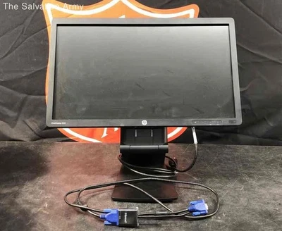 HP EliteDisplay E221 Black Built-In Speakers Corded LCD Display Monitor - Image 1 of 4