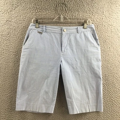 Шорты женские Lauren Ralph Lauren Active Chino 4 (фактические 32x11) синие в полоску на молнии - Изображение 1 из 4