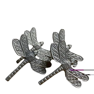 Zinn Libelle Serviettenringe Vintage 3 x 2,75 im Set/4 - Bild 1 von 6