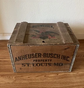 Vintage Budweiser Holzkiste Kiste Centennial 1876-1976 Anheuser-Busch Bier B2 - Bild 1 von 13