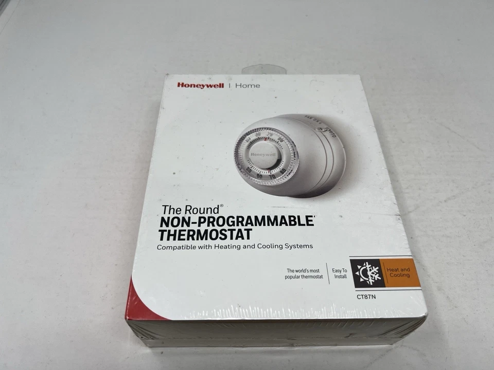 Honeywell Ct87n4450 Round Electronic Non-programmable Thermostat " White" Ct87n