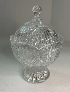 Shannon Crystal Covered Candy Dish Freedom 24% Lead Crystal Complete - Picture 1 of 14