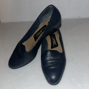 Easy Spirit Hecho en EE. UU. De colección Mujer Cuero Negro Sin Cordones 6-6.5B? Casual plano - Imagen 1 de 4