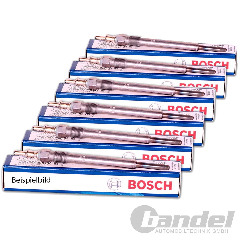 6x BOSCH Bougie de Préchauffage Élément Gainés 0250402002