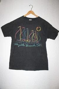 Myrtle Beach South Carolina Vintage 80s Single Stitch T Shirt Warrior Inc Tag US - Picture 1 of 5