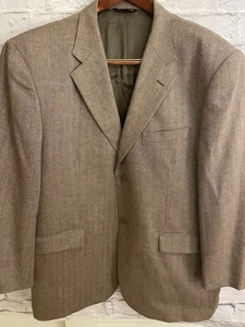 Ermenegildo Zegna Anzug Sakko Blazer - Braun Fischgrät Trofeo Kaschmir 46 R - Bild 1 von 11
