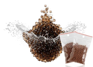 2 Tüten Wasserperlen BRAUN (0.8-1.4cm) Gelperlen Aquaperlen Blumenperlen - Bild 1 von 1