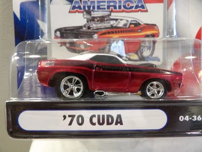 Plymouth 'Cuda Funline Merchandise Inc. 1970 MÁQUINAS MUSCULARES VOTE AMERICA 1:64 Foto 1 de 3