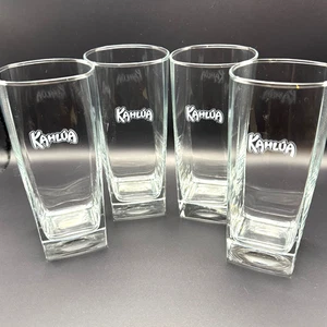 SELTENE Kahlua Logo Cocktail Gläser quadratischer Boden - 4er Set Bargeschirr - Bild 1 von 7