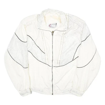 ACTIVE STUFF Womens White Nylon Zip Jacket L Lightweight Patterned Casual - Image 1 of 4