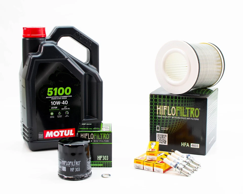 GAZOOBIKE Kit Révision Filtres Bougies YAMAHA XJ 900 S Diversion de 1995 à 2003 MOTUL 5100
