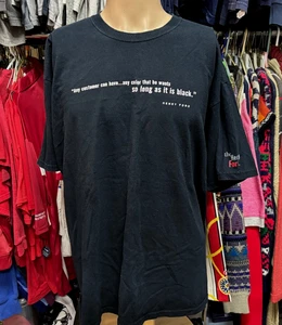 HENRY FORD quote black T shirt museum Detroit innovation Model T history tee XL - Picture 1 of 4