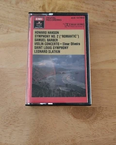 Hanson Symphony No 2/ Barber Violin Concerto EMI Cassette Tape Elmar Olivero VG+ - Picture 1 of 6