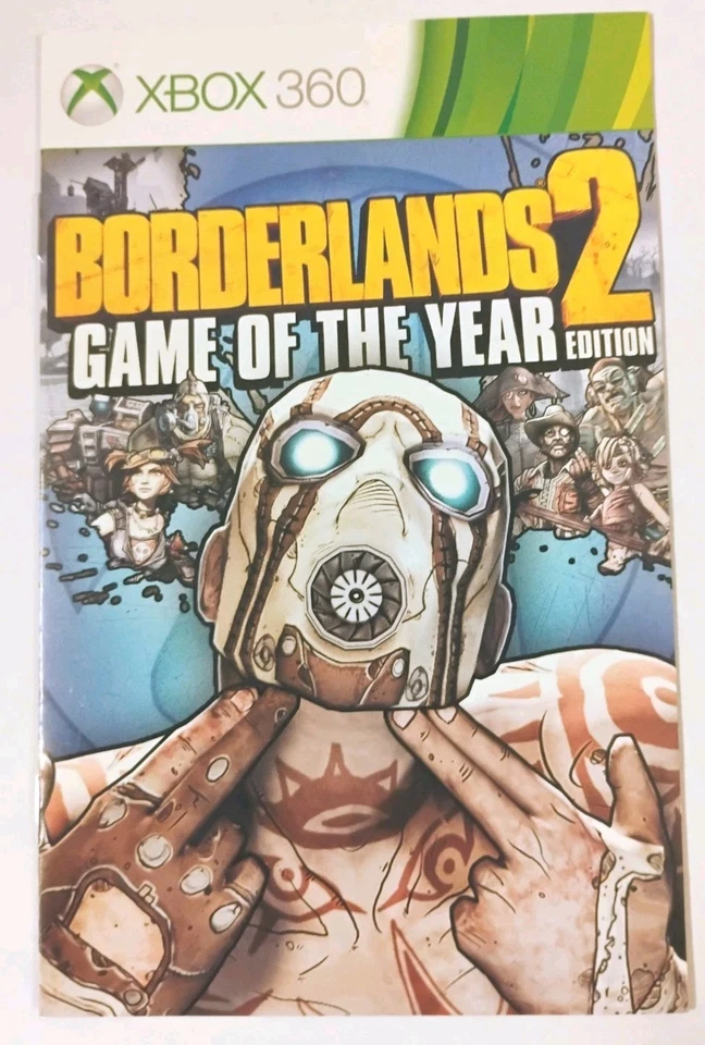 Borderlands 2 Game of the Year Edition (Microsoft Xbox 360, 2013) Manual Only - Image 1 of 1