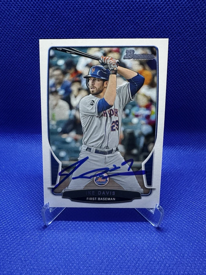 IKE DAVIS NEW YORK METS  SIGNED 2013 BOWMAN CARD #72 Auto Rare - Image 1 of 2
