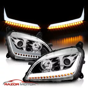 2011-2019 For Peterbilt 579 587 LED Chrome Projector Headlights Paies - Foto 1 di 9