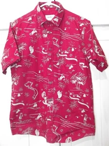 Altamont Vietnam 1969 Huey Army Military War Men's Sz M Red Shirt Button Up - Picture 1 of 16