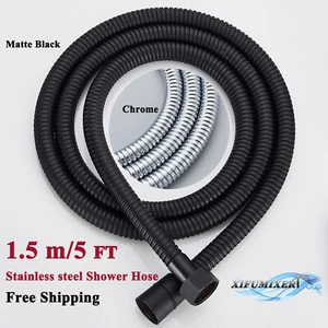 Stainless steel Shower hose 5ft extra long Handheld Bathroom Flexible Tube 1.5m - Picture 1 of 10
