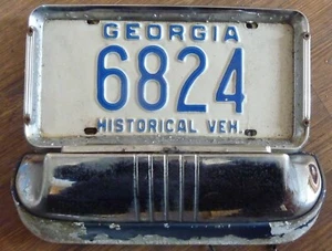 1954 54 Henney Packard Hearse Station Wagon Rear License Plate Trim Light OEM - Picture 1 of 13