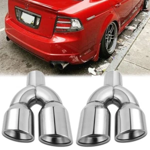 Para Acura TL TLX 2004-2014 Doble 2.5" In 3.5" Out Puntas de escape Cola Doble Pared - Imagen 1 de 18