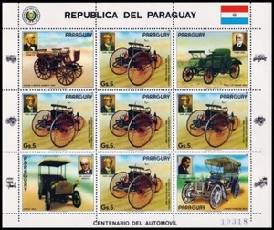 AUTOMOBILE-1986-STAMPS-PARAGUAY-CENT. S/S-MNH- - Picture 1 of 1