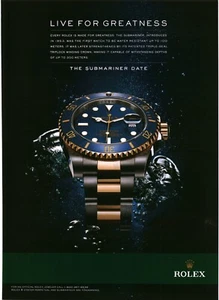 2011 PRINT AD - ROLEX WATCH AD - ROLEX THE SUBMARINER DATE - LIVE FOR GREATNESS - Picture 1 of 1