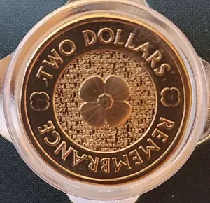 2023 Australia $2 Two Dollar Coin 35th Anniversary 2012 REMEMBRANCE POPPY - UNC - Foto 1 di 5